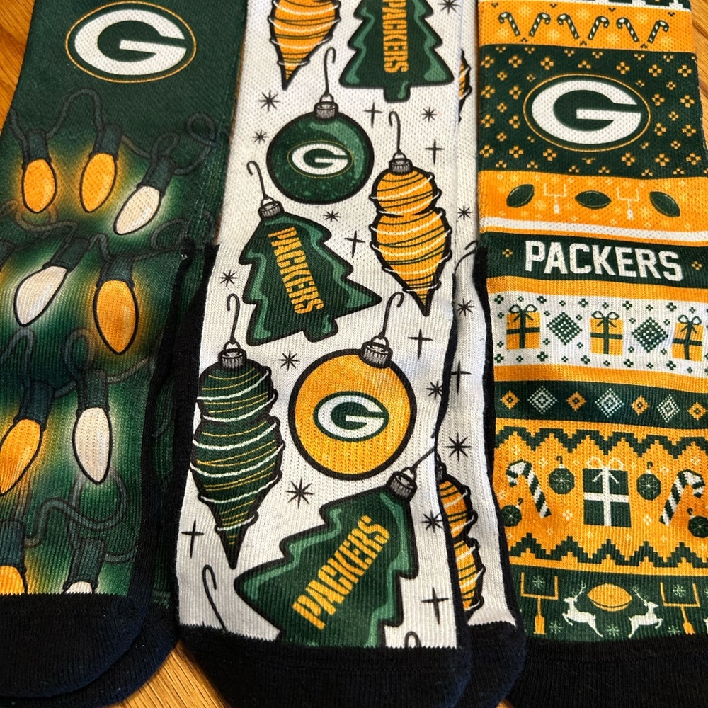 Green Bay Packers Christmas socks